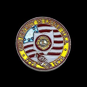 Ohio Lions Button‎ District 13 Bi Cenntenial 1976 Pin
